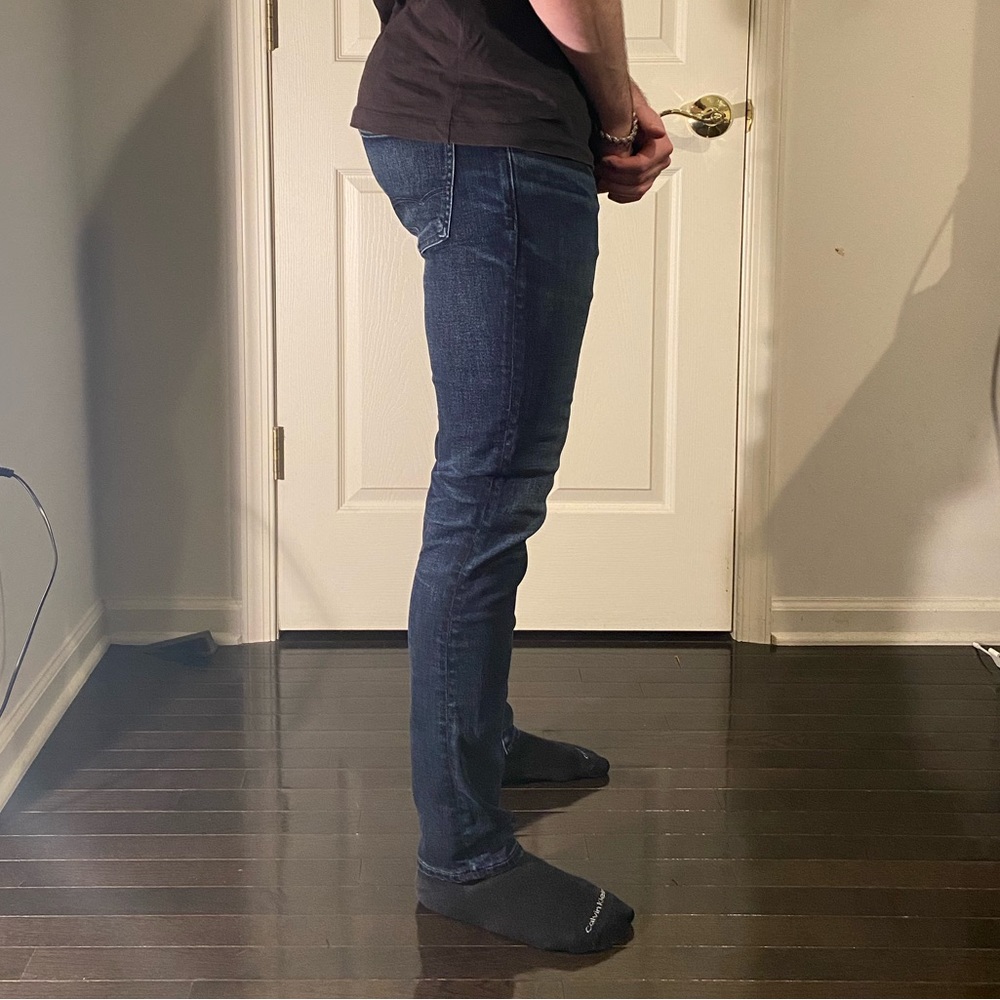 Men’s American Eagle athletic skinny jean in dark wash - Picture 2 of 6